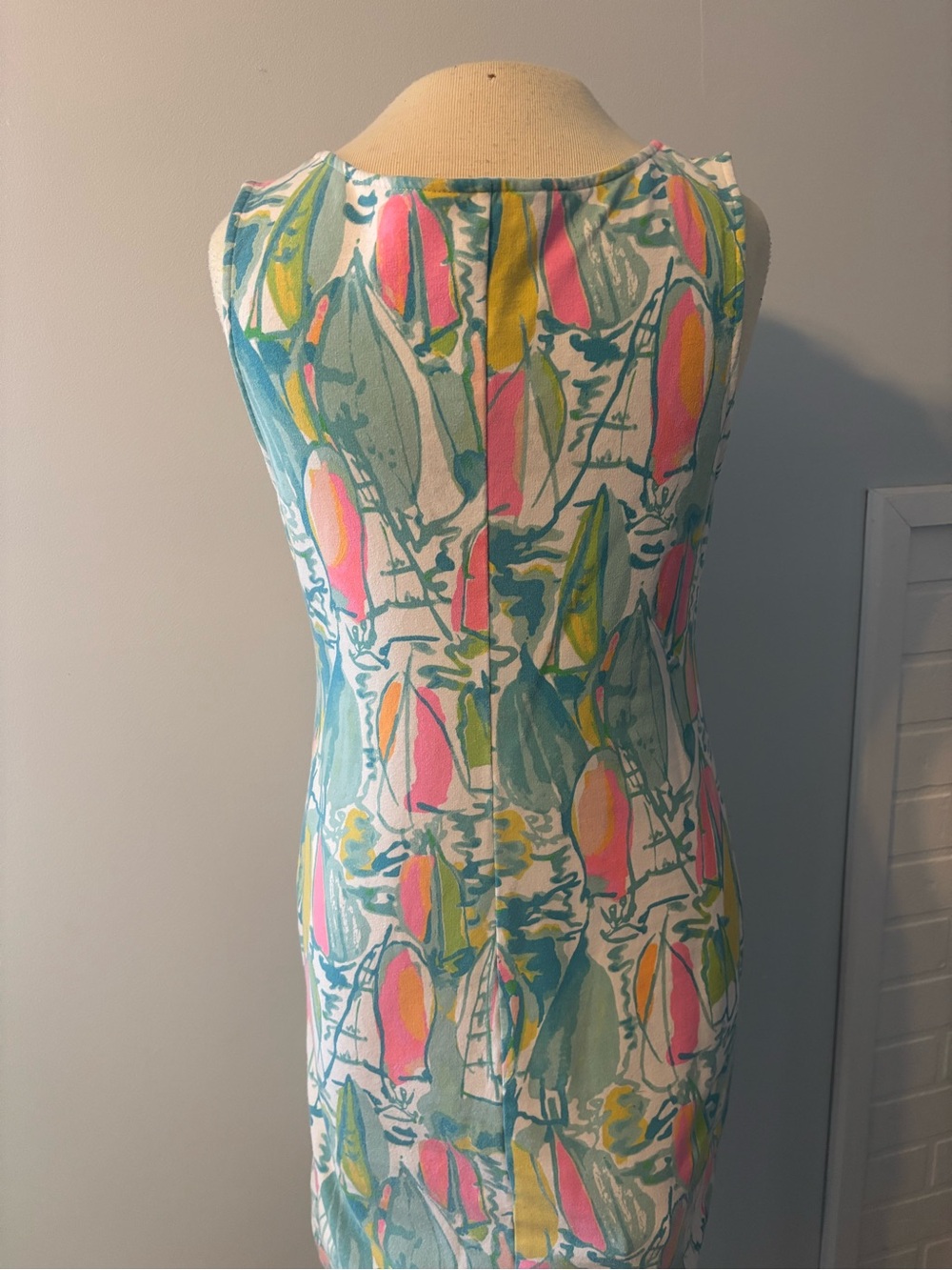Lilly Pulitzer Pink, Teal & Yellow Tropical Print Dress - Picture 5 of 5